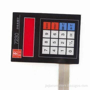 Digital Membrane Switch with LCD Window, Push Button and 4 to 8oz Operating Force
